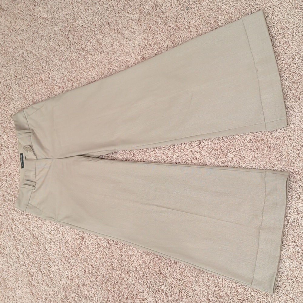Tan + Cream Wide Leg Dress Pants
